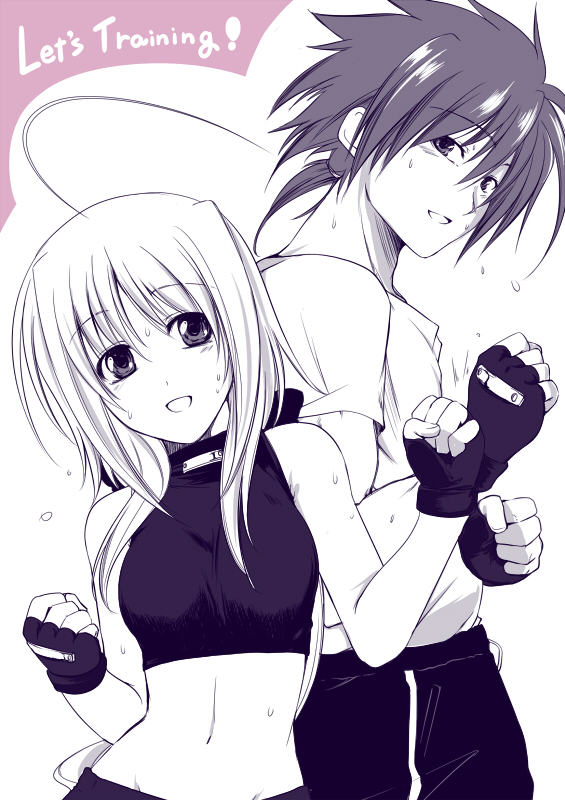 caro ru lushe and erio mondial (lyrical nanoha and 2 more) drawn by hagane_soushi