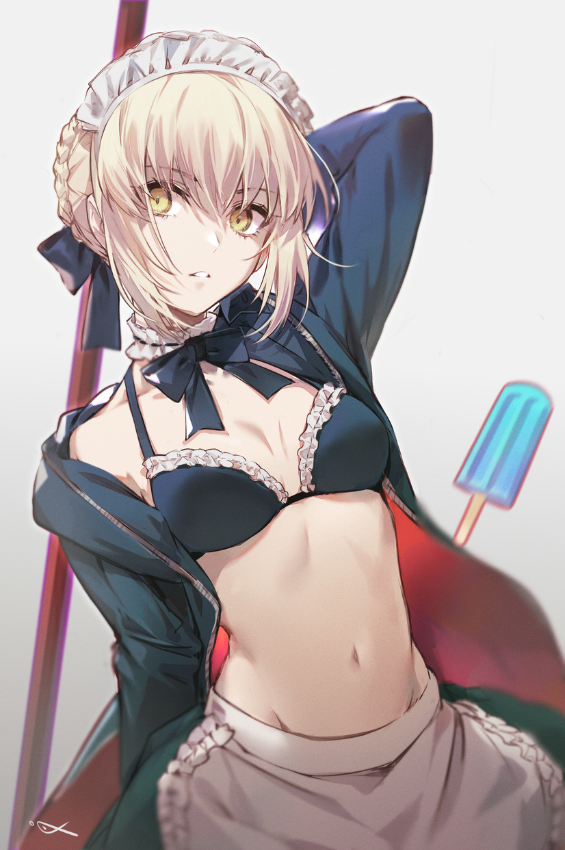 artoria pendragon and saber alter (fate and 1 more) drawn by csyday