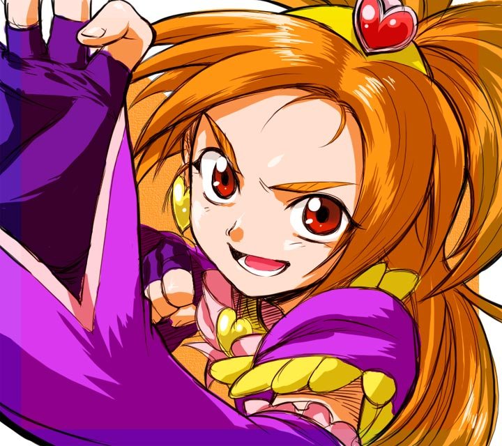 hyuuga saki and cure bloom (precure and 1 more) drawn by aoba_(smartbeat)