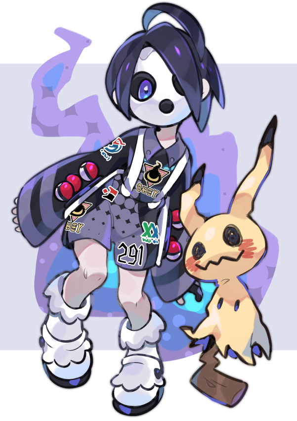 mimikyu and allister (pokemon and 1 more) drawn by akagashi_hagane