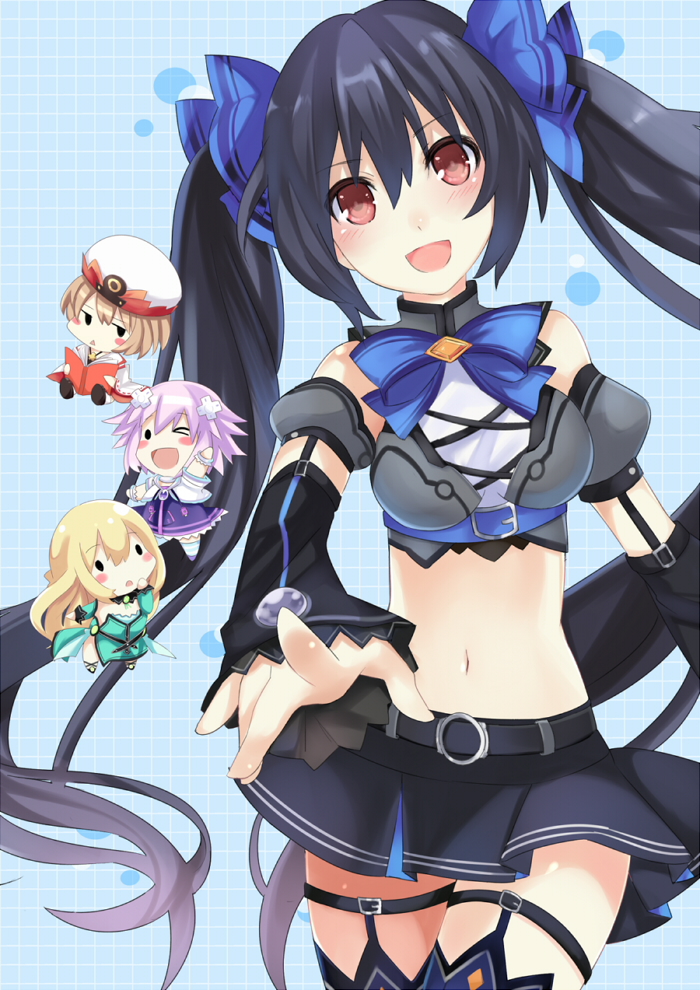 neptune, noire, blanc, and vert (neptune and 1 more) drawn by mikan_no_shiru