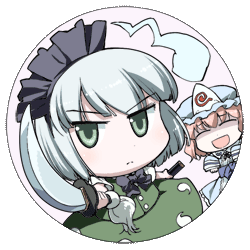 konpaku youmu and saigyouji yuyuko (touhou) drawn by takahata_yuki