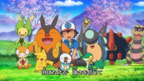 pikachu, ash ketchum, oshawott, snivy, scraggy, and 6 more (pokemon)