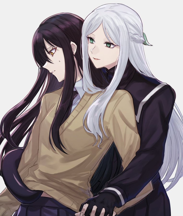 yotsuya miko and ichijou michiru (mieruko-chan) drawn by aoki_shizumi