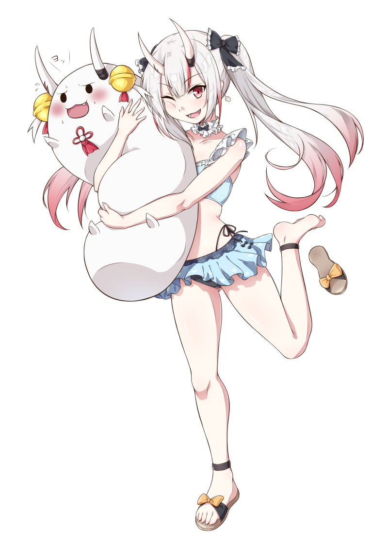 nakiri ayame and poyoyo (hololive) drawn by hanuma_hanma