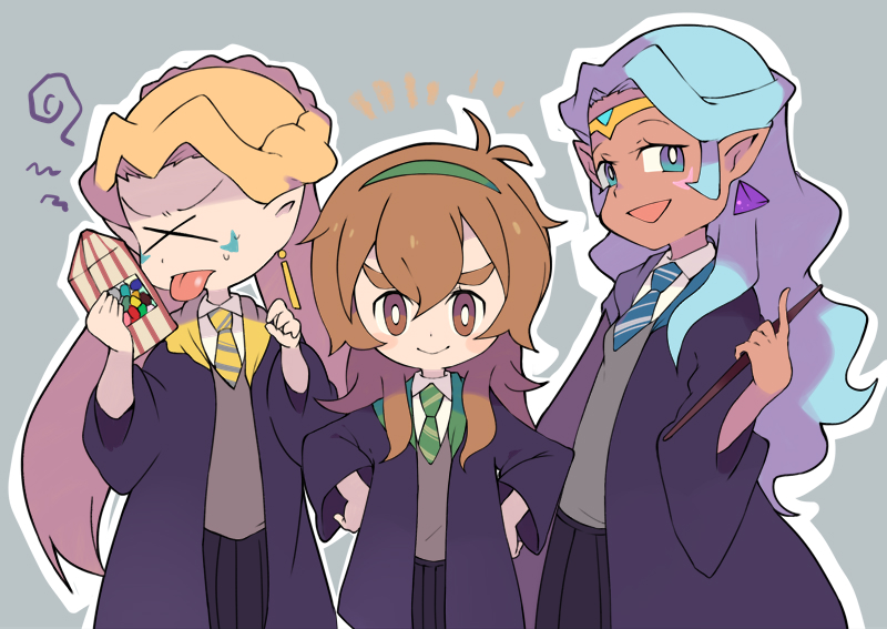 pidge gunderson, princess allura, and romelle (wizarding world and 3 more) drawn by miyata_(lhr)