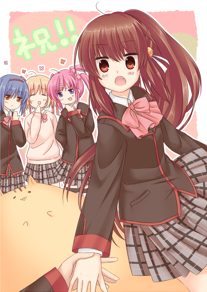natsume rin, kamikita komari, saigusa haruka, nishizono mio, and doruji (little busters!) drawn by matsuda_hikari