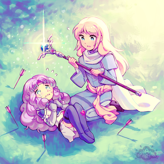 florina and lucius (fire emblem and 1 more) drawn by aquanut