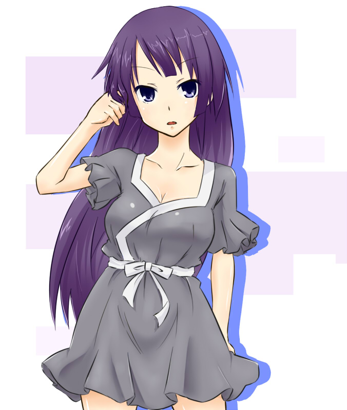 senjougahara hitagi (monogatari and 1 more) drawn by tetora_(kari)