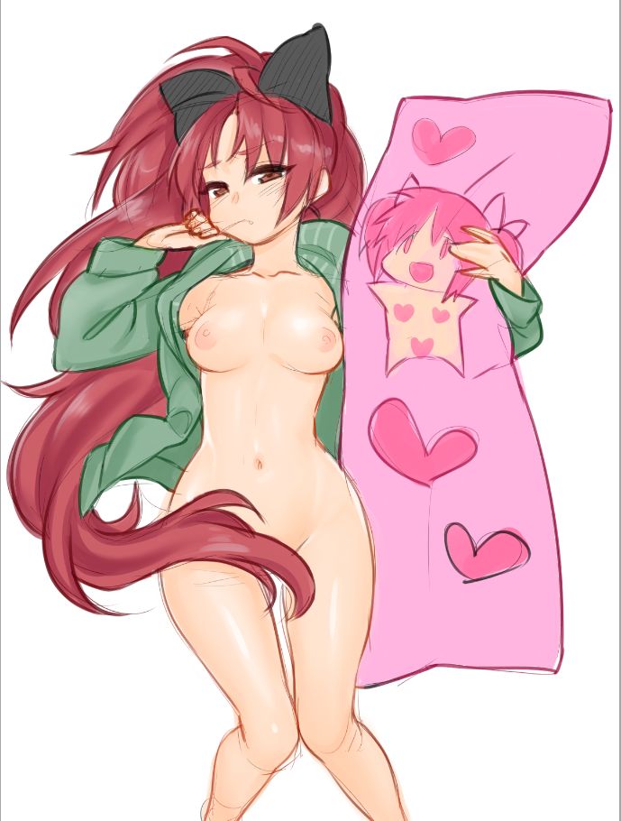 kaname madoka and sakura kyoko (mahou shoujo madoka magica) drawn by agawa_ryou
