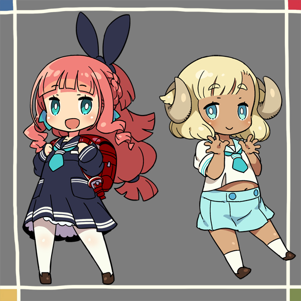 anko and mae (original) drawn by himukai_yuuji