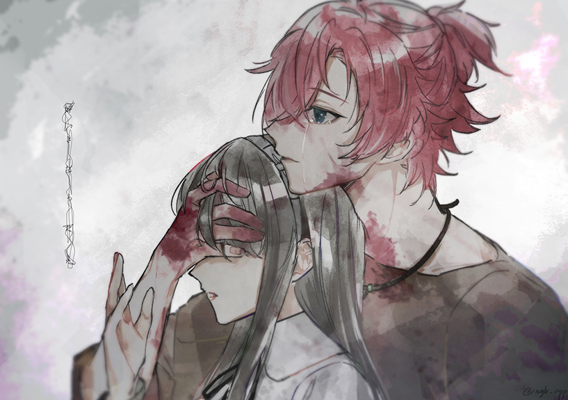 kurou nadeshiko and hangyakusha (clock zero) drawn by kaori