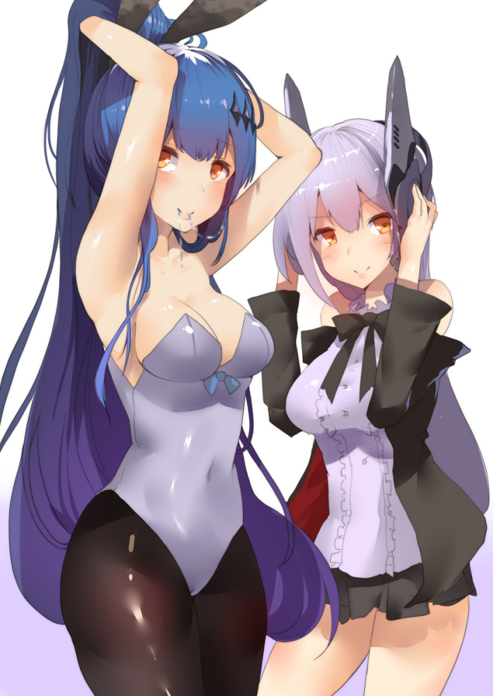 five-seven and tar-21 (girls' frontline) drawn by yueqin_(monnpiano)