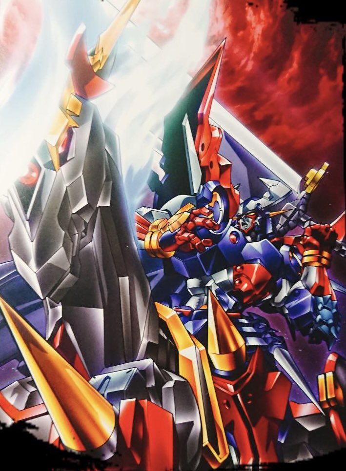 dygenguar and aussenseiter (super robot wars and 1 more) drawn by oobari_masami