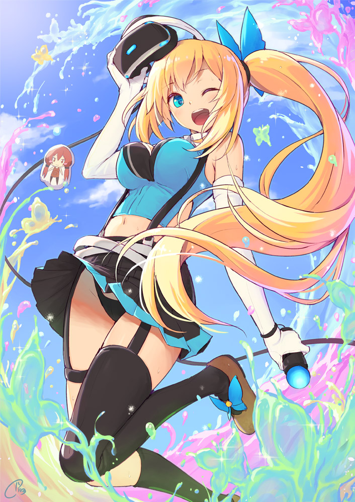 mirai akari (mirai akari project) drawn by piro_(orip)