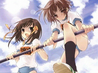 suzumiya haruhi and nagato yuki (suzumiya haruhi no yuuutsu) drawn by ito_noizi