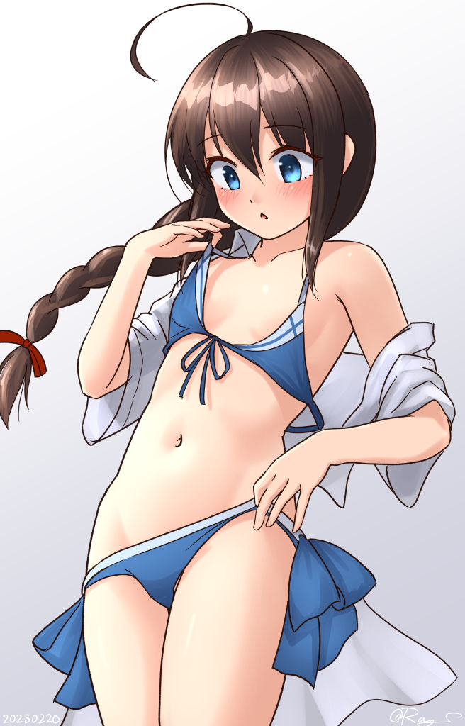 shigure and shigure kai san (kantai collection) drawn by ray.s