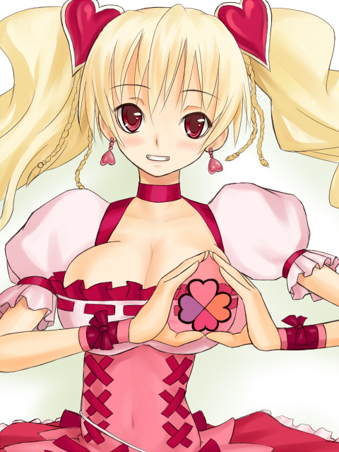 momozono love and cure peach (precure and 1 more) drawn by morozou