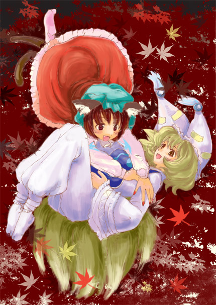 yakumo ran and chen (touhou) drawn by nanami_sano