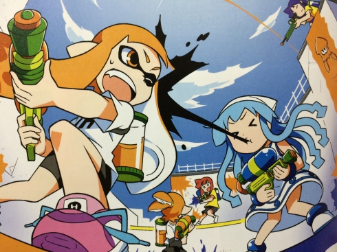 inkling player character, inkling girl, inkling boy, ikamusume, kaori, and 3 more (splatoon and 2 more) drawn by anbe_masahiro