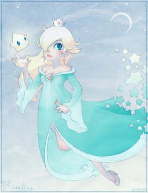 rosalina and luma (mario and 1 more) drawn by alexandra_douglass
