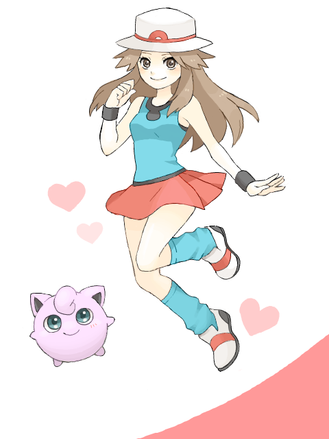 leaf and jigglypuff (pokemon and 1 more) drawn by em_(tegaki)