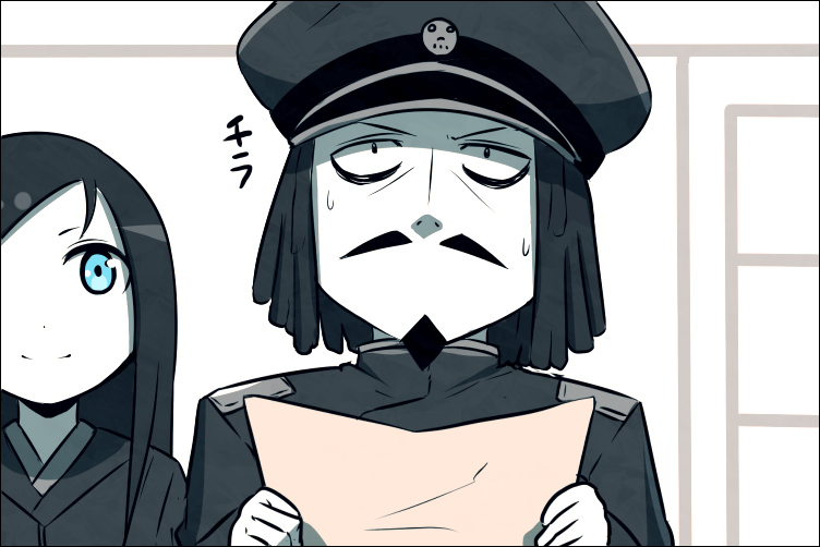 admiral, ru-class battleship, abyssal admiral, and admiral suwabe (kantai collection) drawn by k-suwabe