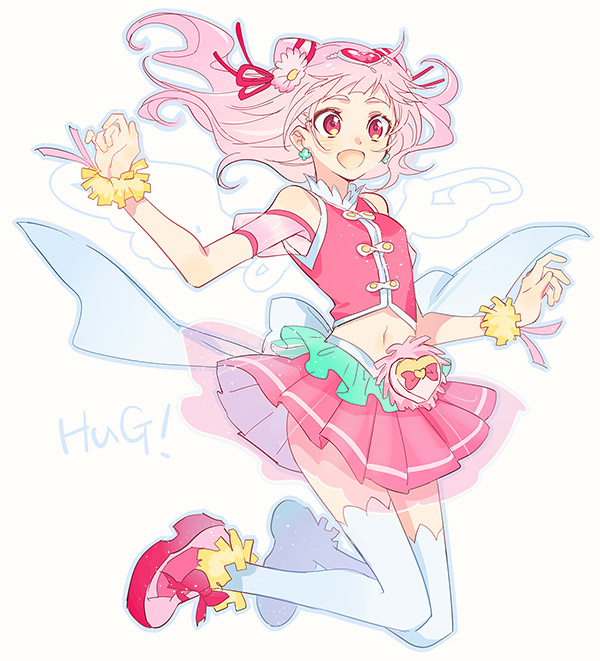 nono hana and cure yell (precure and 1 more) drawn by heke