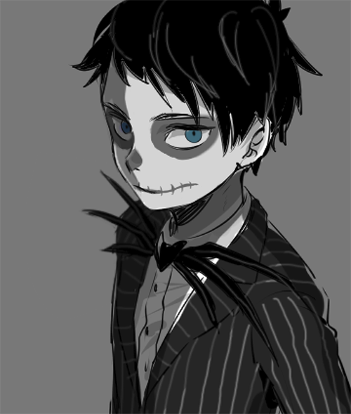 craig tucker and jack skellington (south park and 1 more) drawn by aromari