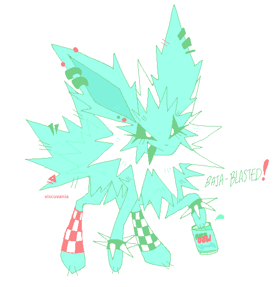 jolteon (pokemon and 1 more) drawn by viscuvania