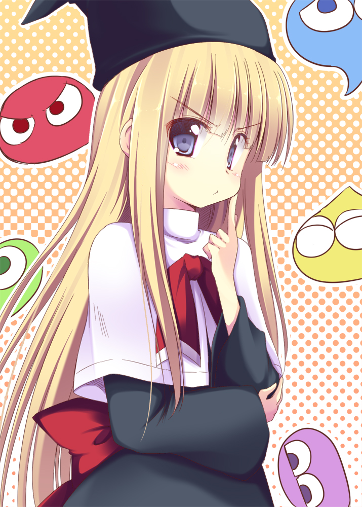 puyo and witch (puyopuyo and 1 more) drawn by akane_souichi
