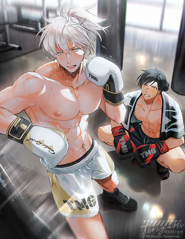 anan yukihito and tokita seiichi (original) drawn by trgm