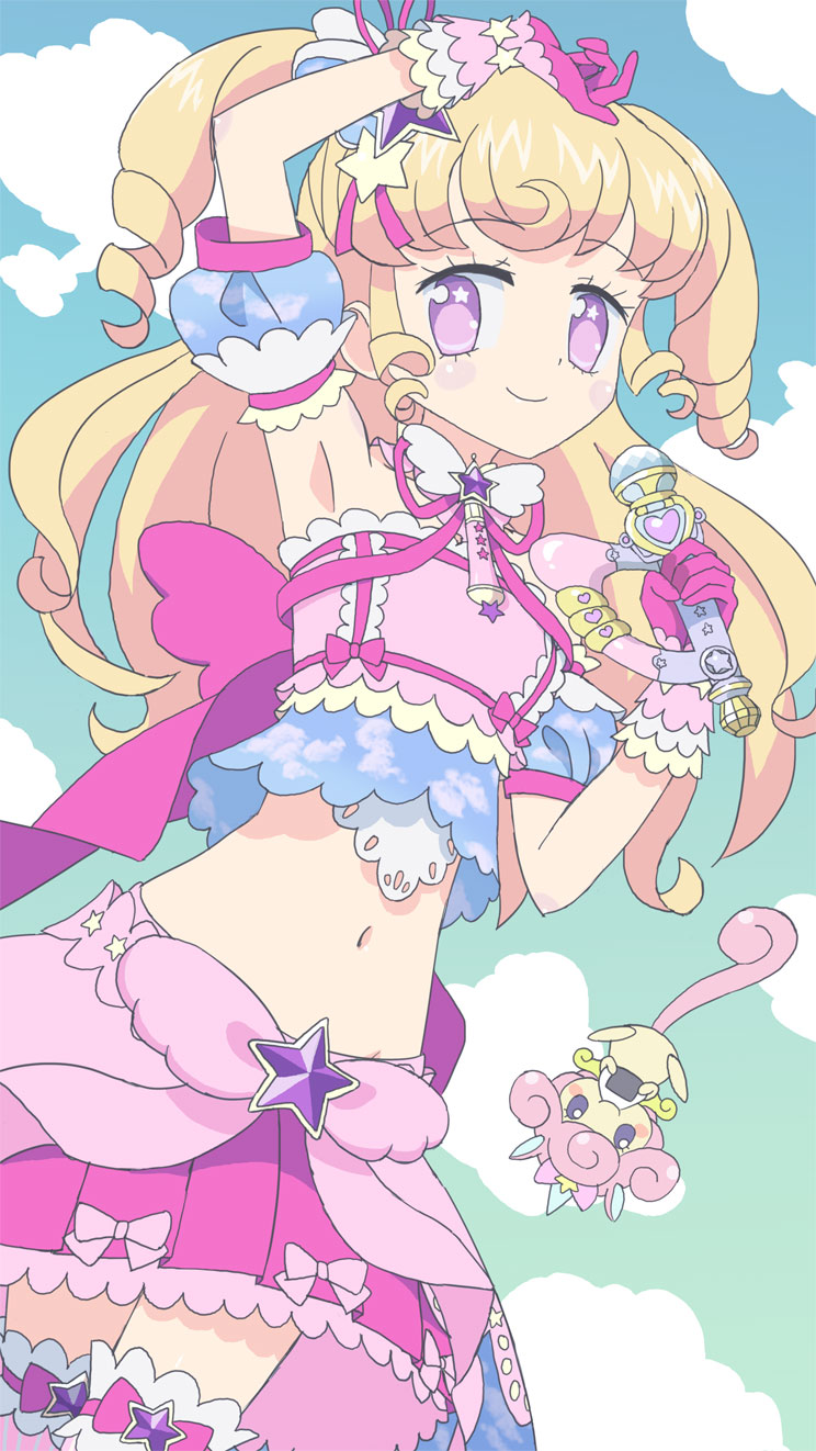 yumekawa yui and punicorn (pretty series and 2 more) drawn by ku_(residual666)