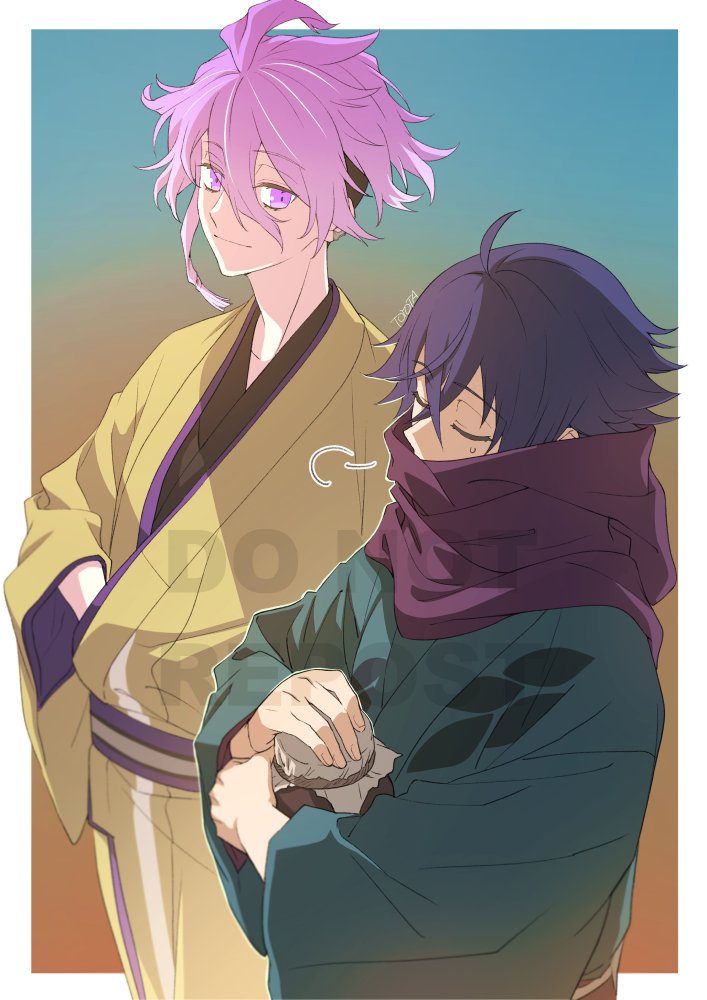 minamoto kiyomaro and suishinshi masahide (touken ranbu) drawn by toyota_akiko