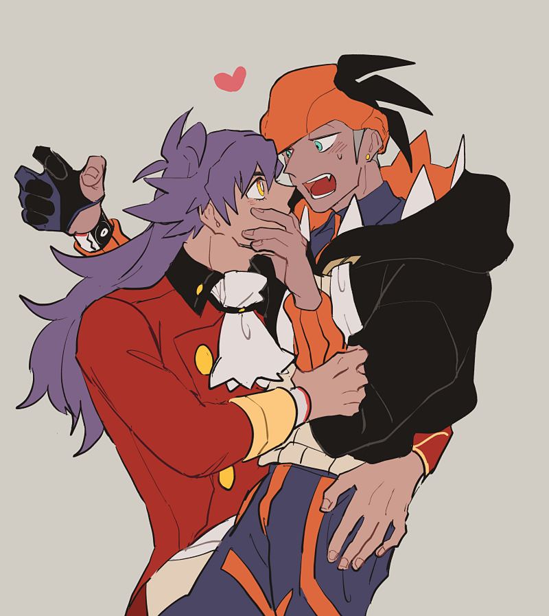 leon and raihan (pokemon and 1 more) drawn by arumn