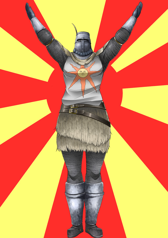 solaire of astora (dark souls and 1 more) drawn by ment