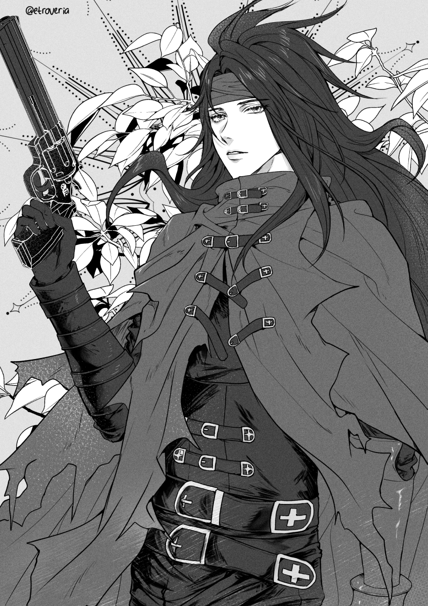 vincent valentine (final fantasy and 1 more) drawn by etroveria