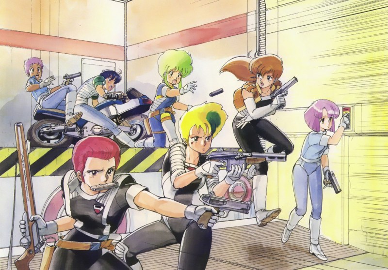 catty, rabby, lufy, pony, rumy, and 2 more (gall force) drawn by sonoda_ken'ichi