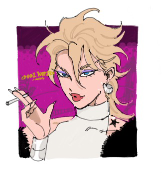 dio brando (jojo no kimyou na bouken and 1 more) drawn by chlyaco