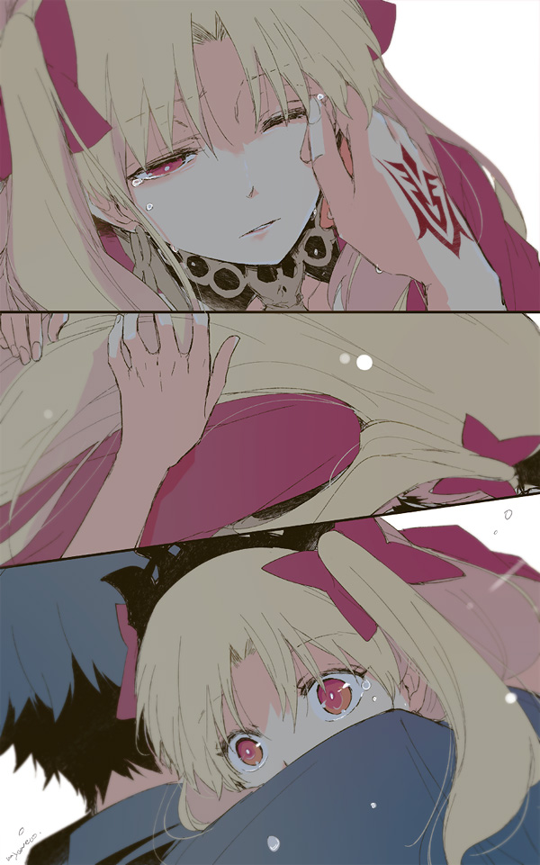 fujimaru ritsuka and ereshkigal (fate and 1 more) drawn by azumi_(myameco)