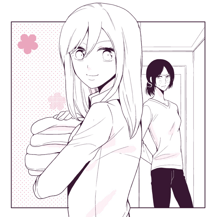 krista lenz and ymir (shingeki no kyojin) drawn by mind849