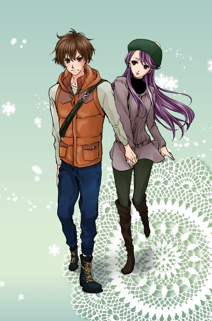 tsukikage yuri and hayato (precure and 1 more) drawn by taranoko_(taratarako)