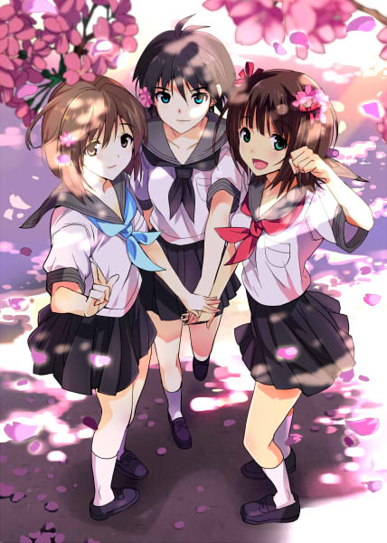 amami haruka, kikuchi makoto, and hagiwara yukiho (idolmaster) drawn by taira_tsukune