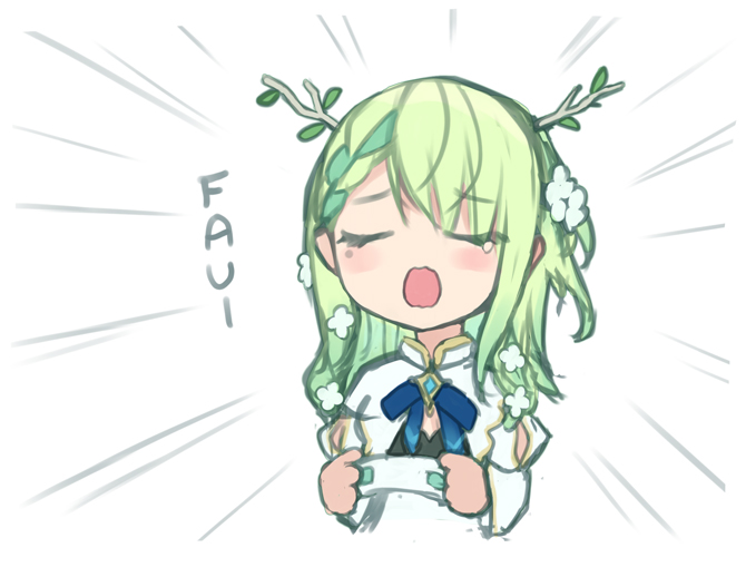 ceres fauna (hololive and 1 more) drawn by cait_aron