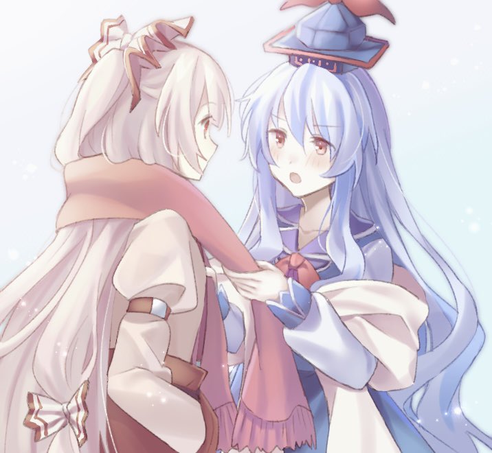 fujiwara no mokou and kamishirasawa keine (touhou) drawn by shimishimi15