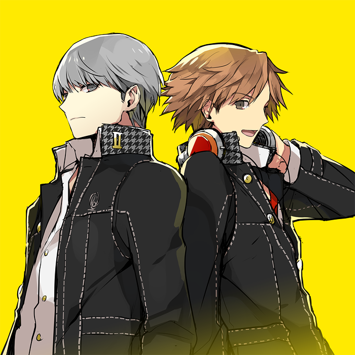 narukami yu and hanamura yousuke (persona and 1 more) drawn by mami_(apsaras)