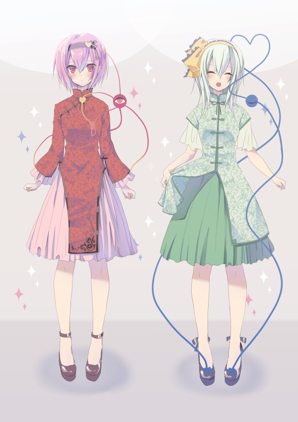 komeiji koishi and komeiji satori (touhou) drawn by koikawa_minoru