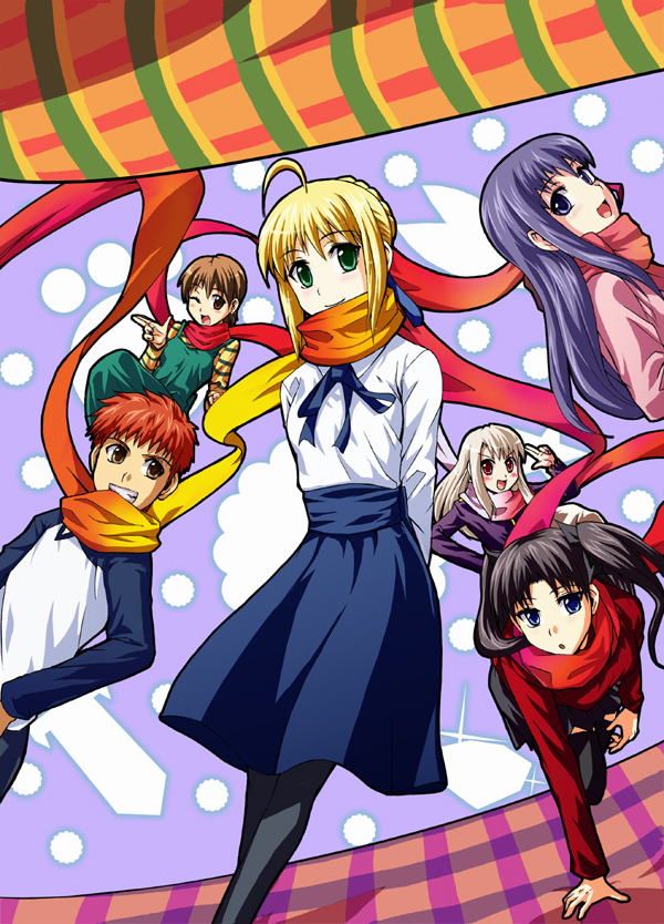 artoria pendragon, saber, tohsaka rin, illyasviel von einzbern, emiya shirou, and 2 more (fate and 1 more)