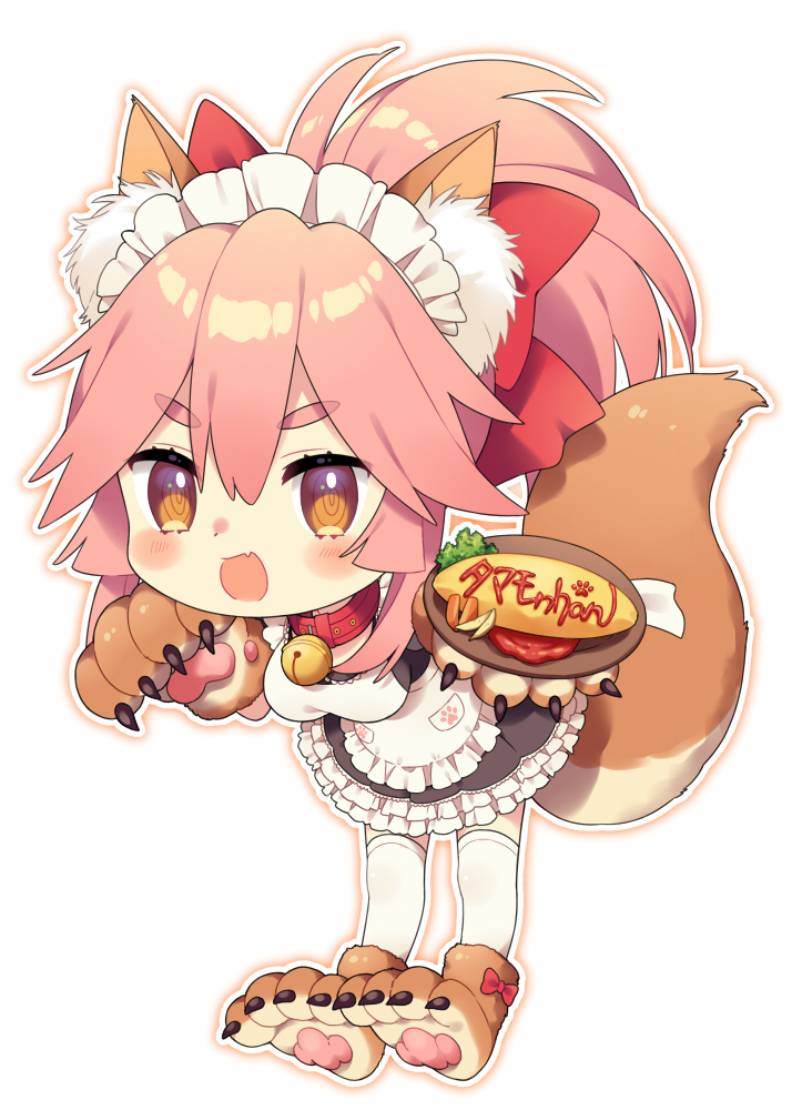 tamamo and tamamo cat (fate and 1 more) drawn by kusumoto_shizuru