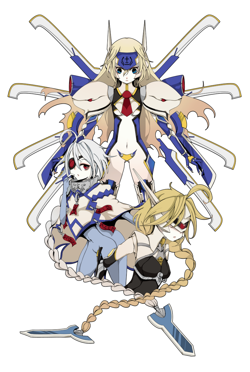 nu-13, lambda-11, and mu-12 (blazblue) drawn by mos_194